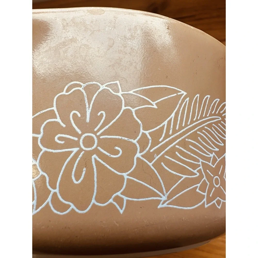 Vintage‎ Pyrex Woodland 1 Qt. Brown Casserole Dish 473-B NO Lid 5 Inch 750 ML